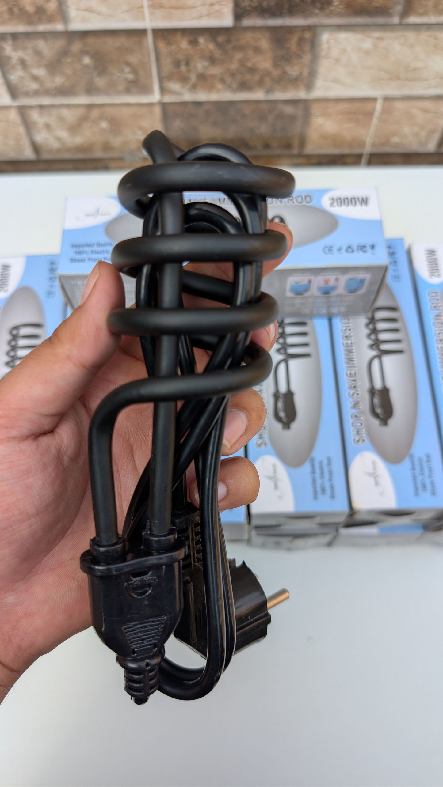 Water heating rod with powder coating ( SHOCK PROOF)