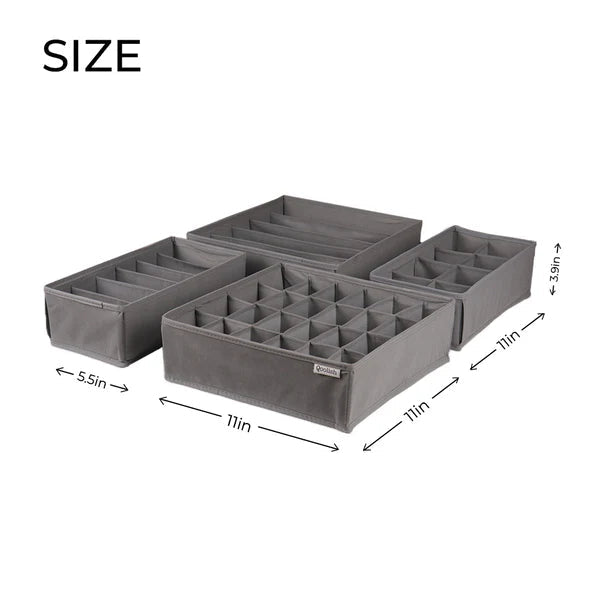 Pack of 4 Drawer Organizers