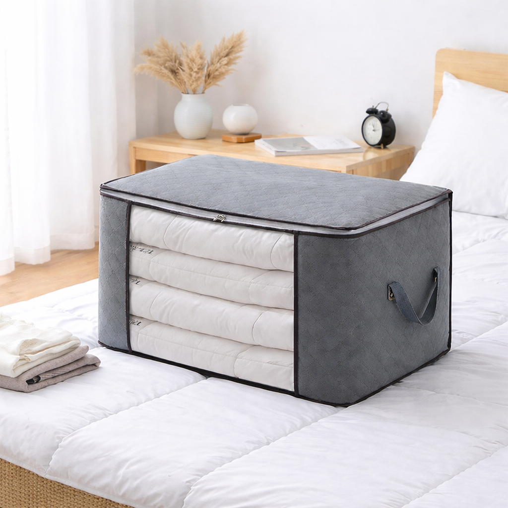 110 GSM Non-Woven Blankets & Clothes Storage Bag - Dyed Grey