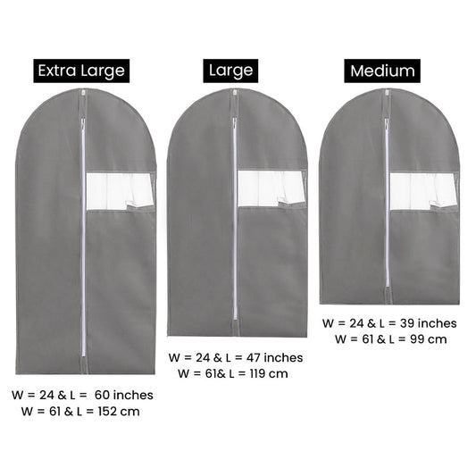 Dust Proof Non-woven Zipper Clothes Cover Bag